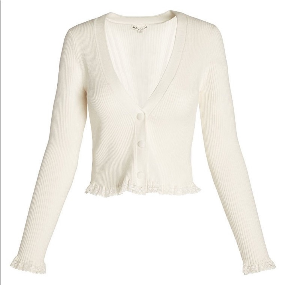 NWT For Love & Lemons VS White Cardigan Small